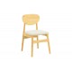 Καρέκλα "CARDITH" από rubberwood/ύφασμα σε χρώμα φυσικό/μπεζ 48x51x78