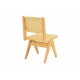 Καρέκλα "WINSLOW" από rubberwood/rattan σε χρώμα φυσικό 46x58x80