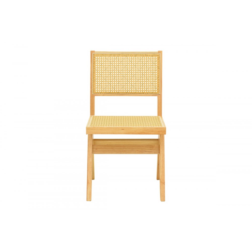 Καρέκλα "WINSLOW" από rubberwood/rattan σε χρώμα φυσικό 46x58x80