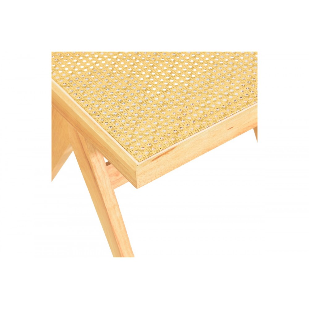 Καρέκλα "WINSLOW" από rubberwood/rattan σε χρώμα φυσικό 46x58x80
