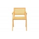 Πολυθρόνα "WINSLOW" από rubberwood/rattan σε χρώμα φυσικό 51x54x80
