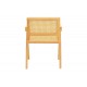 Πολυθρόνα "WINSLOW" από rubberwood/rattan σε χρώμα φυσικό 51x54x80