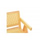 Πολυθρόνα "WINSLOW" από rubberwood/rattan σε χρώμα φυσικό 51x54x80