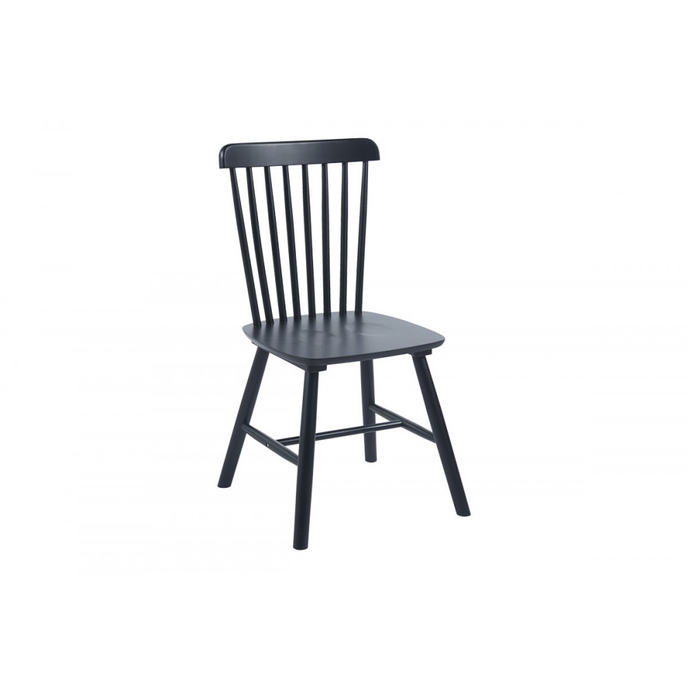 Καρέκλα "BRISTOL" από rubberwood σε χρώμα μαύρο 45x51x86