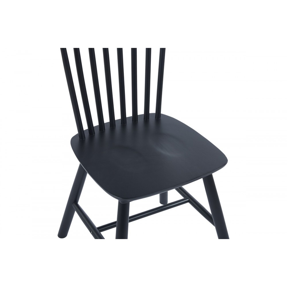 Καρέκλα "BRISTOL" από rubberwood σε χρώμα μαύρο 45x51x86