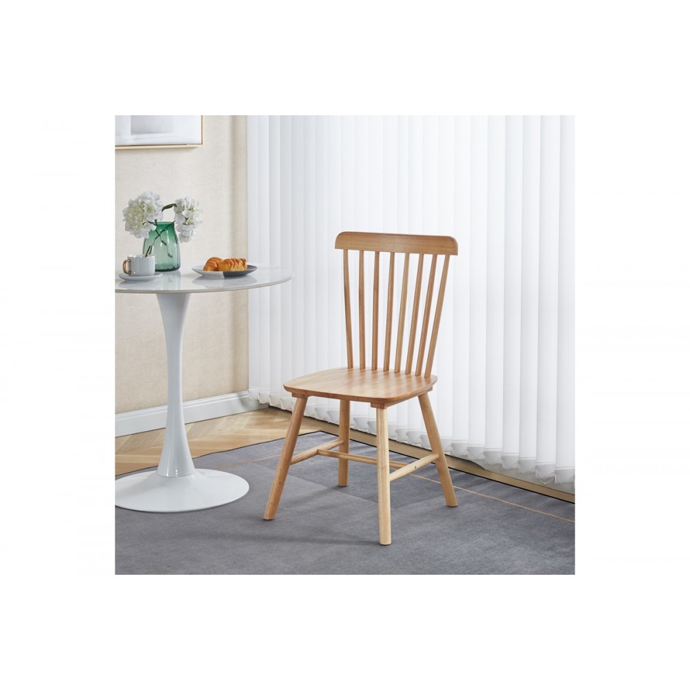 Καρέκλα "BRISTOL" από rubberwood σε χρώμα φυσικό 45x51x86