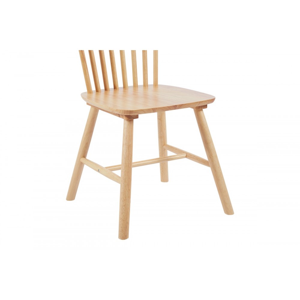 Καρέκλα "BRISTOL" από rubberwood σε χρώμα φυσικό 45x51x86