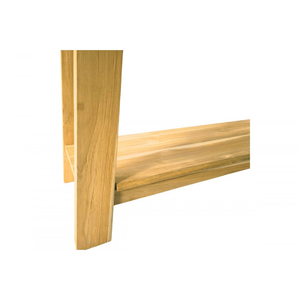 Κονσόλα "DECOZA" από ξύλο σε χρώμα φυσικό 140x40x80