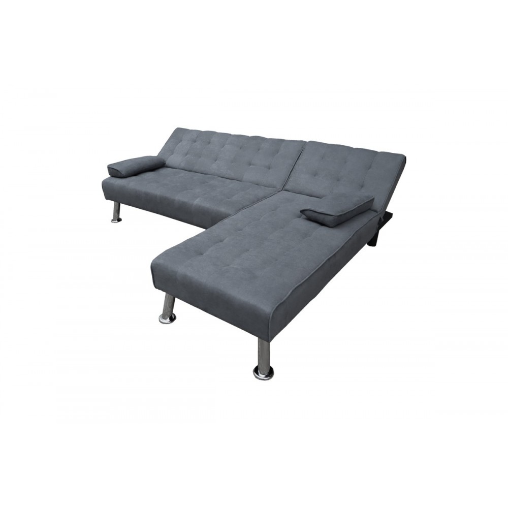 Γωνιακός καναπές-κρεβάτι "BRISK" αναστρέψιμος απο ύφασμα σε χρώμα ανθρακί 200x146x75