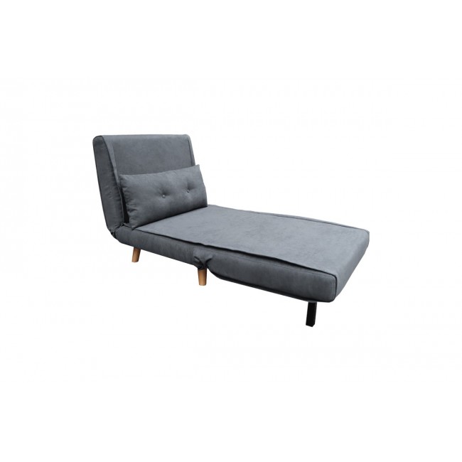 Πολυθρόνα-κρεβάτι "JOSUANE I" από ύφασμα σε χρώμα ανθρακί 78x80x81