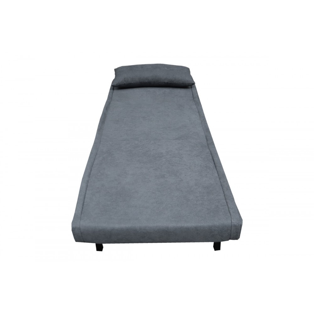 Πολυθρόνα-κρεβάτι "JOSUANE I" από ύφασμα σε χρώμα ανθρακί 78x80x81
