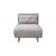 Πολυθρόνα-κρεβάτι "JOSUANE I" από βελούδο σε χρώμα γκρι 78x80x81