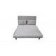 Καναπές-κρεβάτι "JOSUANE I" από βελούδο σε χρώμα γκρι 122x80x81