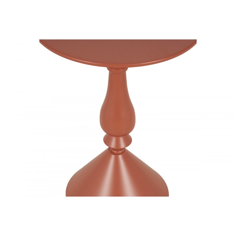 Βοηθητικό τραπέζι "LALOU" από μέταλλο σε χρώμα terracotta Φ40x55
