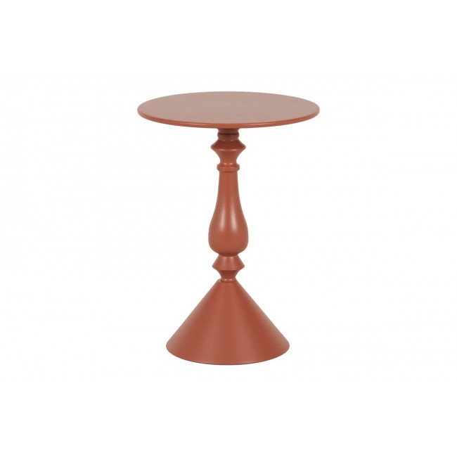 Βοηθητικό τραπέζι "LALOU" από μέταλλο σε χρώμα terracotta Φ40x55