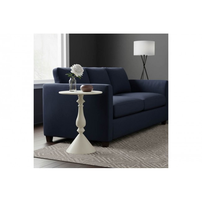 Βοηθητικό τραπέζι "LALOU" από μέταλλο σε χρώμα κρεμ Φ40x55