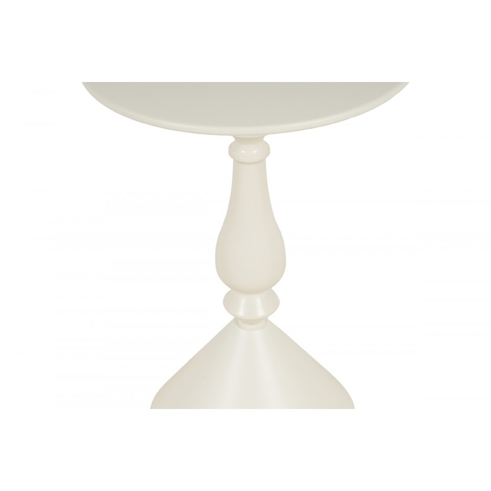 Βοηθητικό τραπέζι "LALOU" από μέταλλο σε χρώμα κρεμ Φ40x55