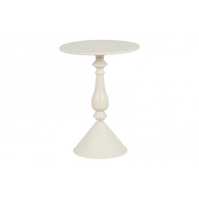 Βοηθητικό τραπέζι "LALOU" από μέταλλο σε χρώμα κρεμ Φ40x55