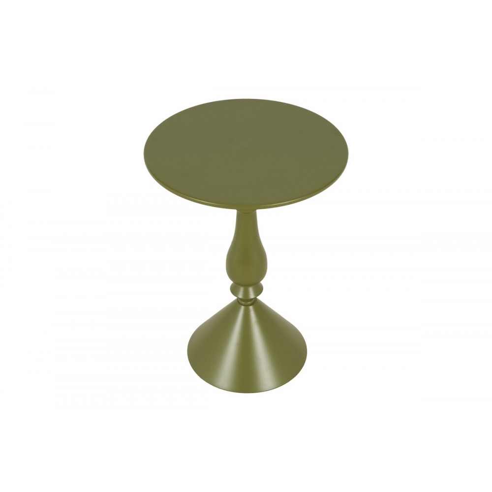 Βοηθητικό τραπέζι "LALOU" από μέταλλο σε χρώμα λαδί Φ40x55