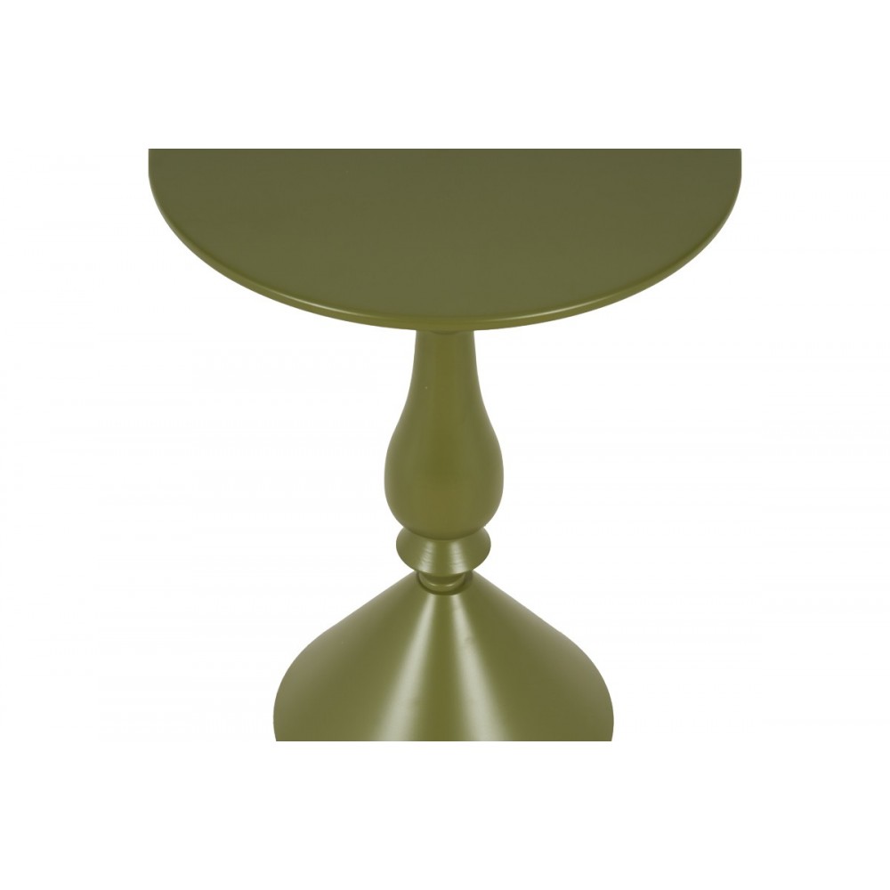 Βοηθητικό τραπέζι "LALOU" από μέταλλο σε χρώμα λαδί Φ40x55