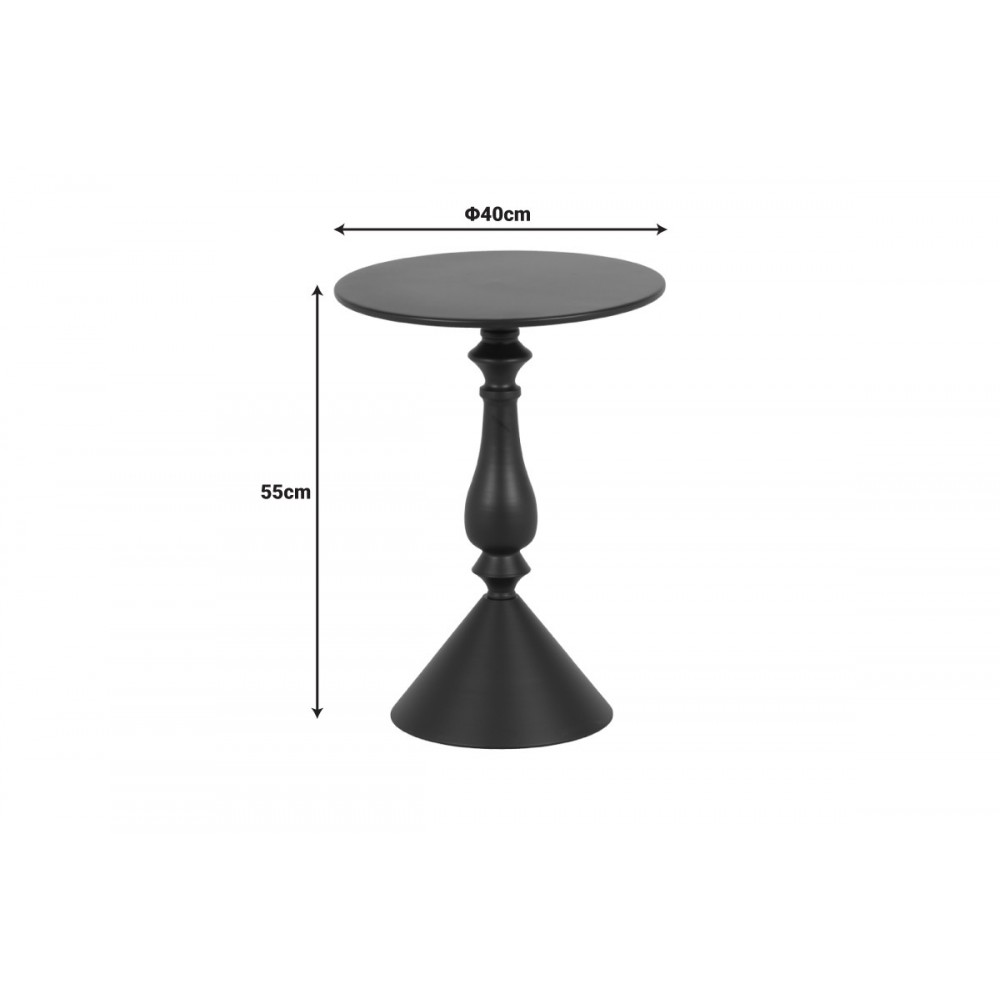 Βοηθητικό τραπέζι "LALOU" από μέταλλο σε χρώμα λαδί Φ40x55