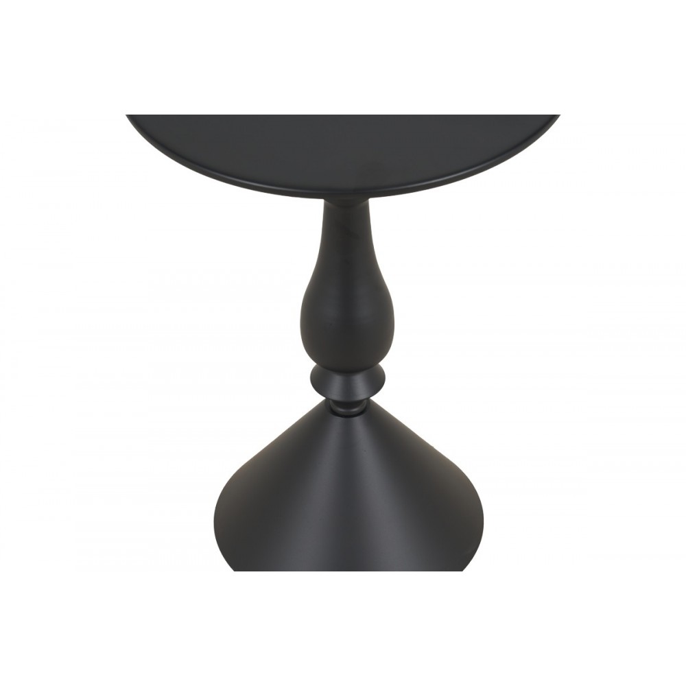 Βοηθητικό τραπέζι "LALOU" από μέταλλο σε χρώμα μαύρο Φ40x55