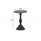 Βοηθητικό τραπέζι "LALOU" από μέταλλο σε χρώμα μαύρο Φ40x55