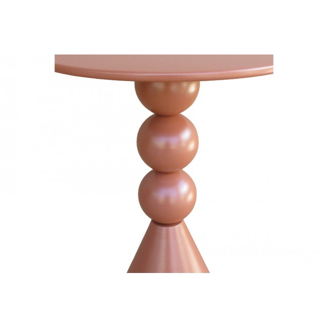 Βοηθητικό τραπέζι "BILANE" από μέταλλο σε χρώμα terracotta Φ39x55