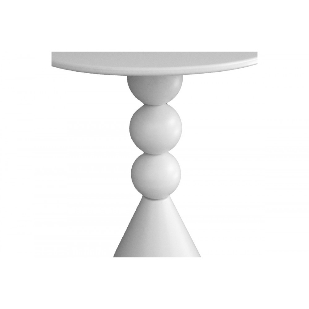 Βοηθητικό τραπέζι "BILANE" από μέταλλο σε χρώμα κρεμ Φ39x55