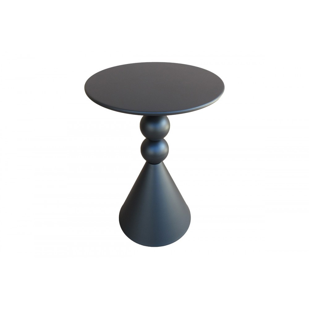 Βοηθητικό τραπέζι "BILANE" από μέταλλο σε χρώμα μαύρο Φ39x55