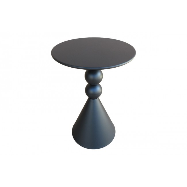 Βοηθητικό τραπέζι "BILANE" από μέταλλο σε χρώμα μαύρο Φ39x55