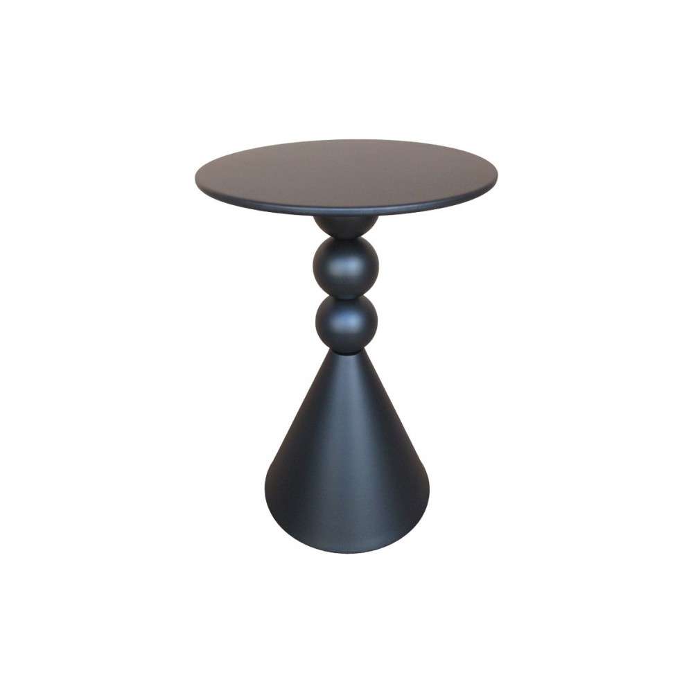 Βοηθητικό τραπέζι "BILANE" από μέταλλο σε χρώμα μαύρο Φ39x55