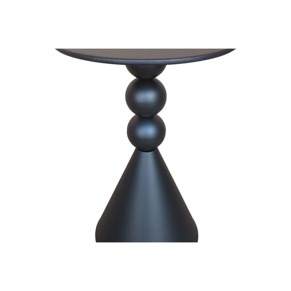 Βοηθητικό τραπέζι "BILANE" από μέταλλο σε χρώμα μαύρο Φ39x55