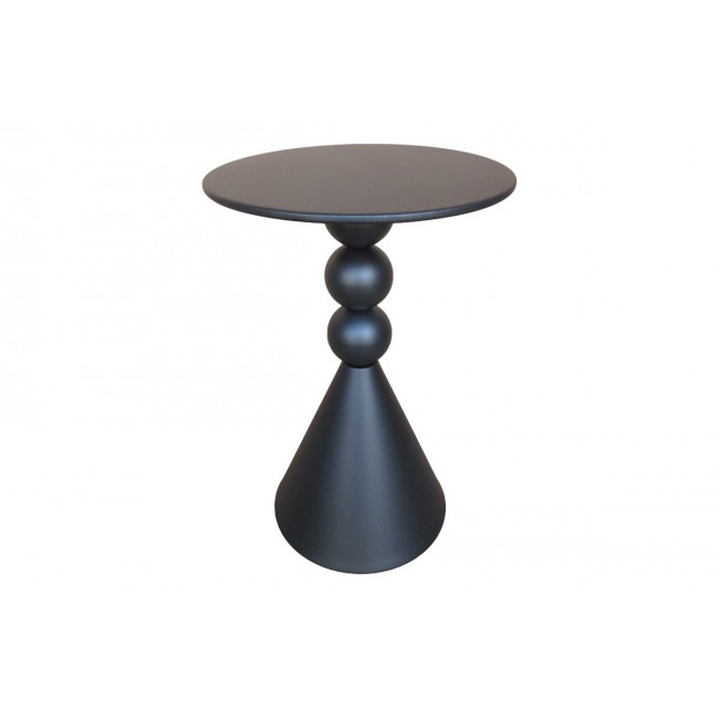 Βοηθητικό τραπέζι "BILANE" από μέταλλο σε χρώμα μαύρο Φ39x55