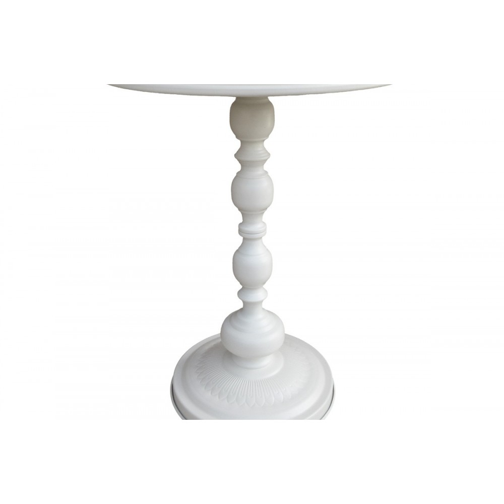 Βοηθητικό τραπέζι "ANESOR" από μέταλλο σε χρώμα κρεμ Φ40x52