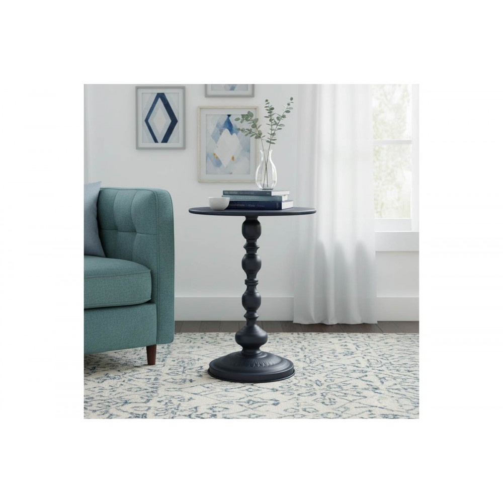 Βοηθητικό τραπέζι "ANESOR" από μέταλλο σε χρώμα μαύρο Φ40x52