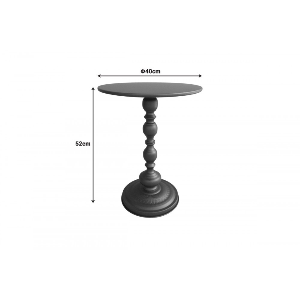 Βοηθητικό τραπέζι "ANESOR" από μέταλλο σε χρώμα μαύρο Φ40x52