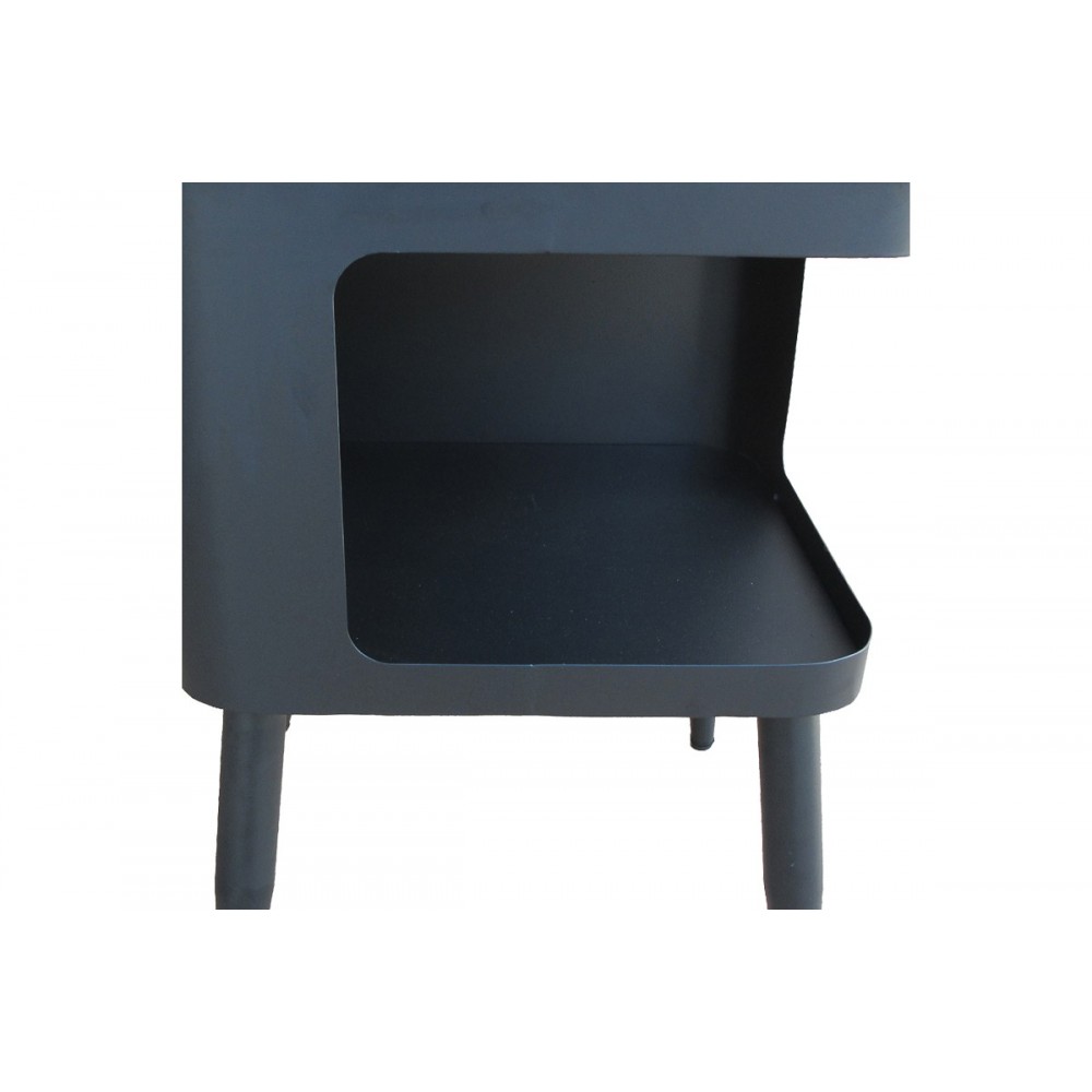 Βοηθητικό τραπέζι "CUBINO" από μέταλλο σε χρώμα μαύρο 35x35x50