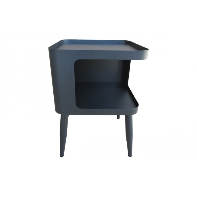 Βοηθητικό τραπέζι "CUBINO" από μέταλλο σε χρώμα μαύρο 35x35x50