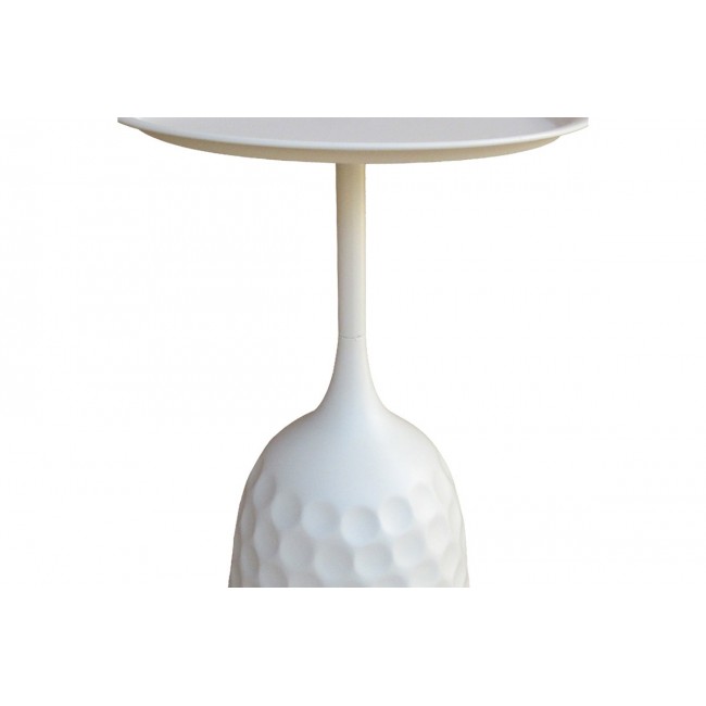 Βοηθητικό τραπέζι "WAINI" από μέταλλο σε χρώμα κρεμ Φ39x60