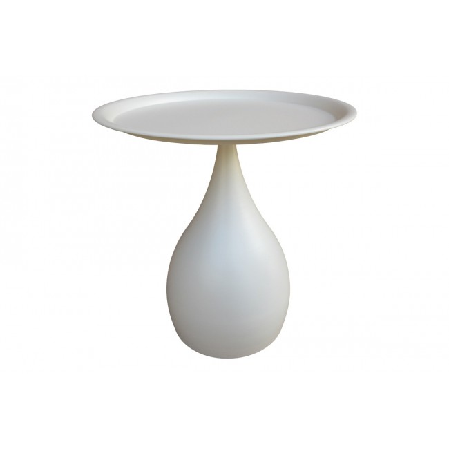 Βοηθητικό τραπέζι "SAMINO" από μέταλλο σε χρώμα κρεμ Φ39x42