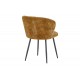 Καρέκλα "KARG" από ύφασμα/μέταλλο σε χρώμα camel/μαύρο 57x62x80