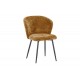 Καρέκλα "KARG" από ύφασμα/μέταλλο σε χρώμα camel/μαύρο 57x62x80