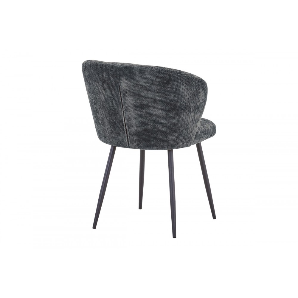 Καρέκλα "KARG" από ύφασμα/μέταλλο σε χρώμα γκρι/μαύρο 57x62x80