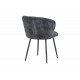 Καρέκλα "KARG" από ύφασμα/μέταλλο σε χρώμα γκρι/μαύρο 57x62x80