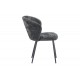 Καρέκλα "KARG" από ύφασμα/μέταλλο σε χρώμα γκρι/μαύρο 57x62x80