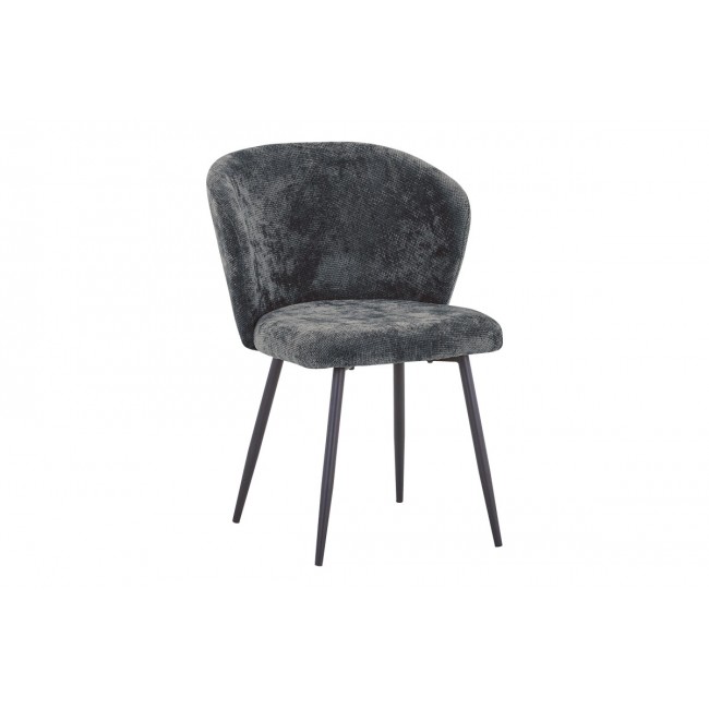 Καρέκλα "KARG" από ύφασμα/μέταλλο σε χρώμα γκρι/μαύρο 57x62x80