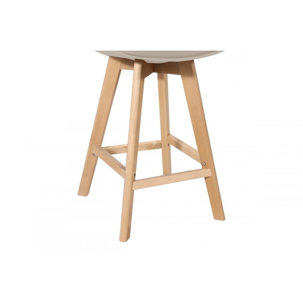 Σκαμπό μπαρ "GASTON" από pp/pu σε χρώμα καπουτσίνο/φυσικό 48.5x56x104