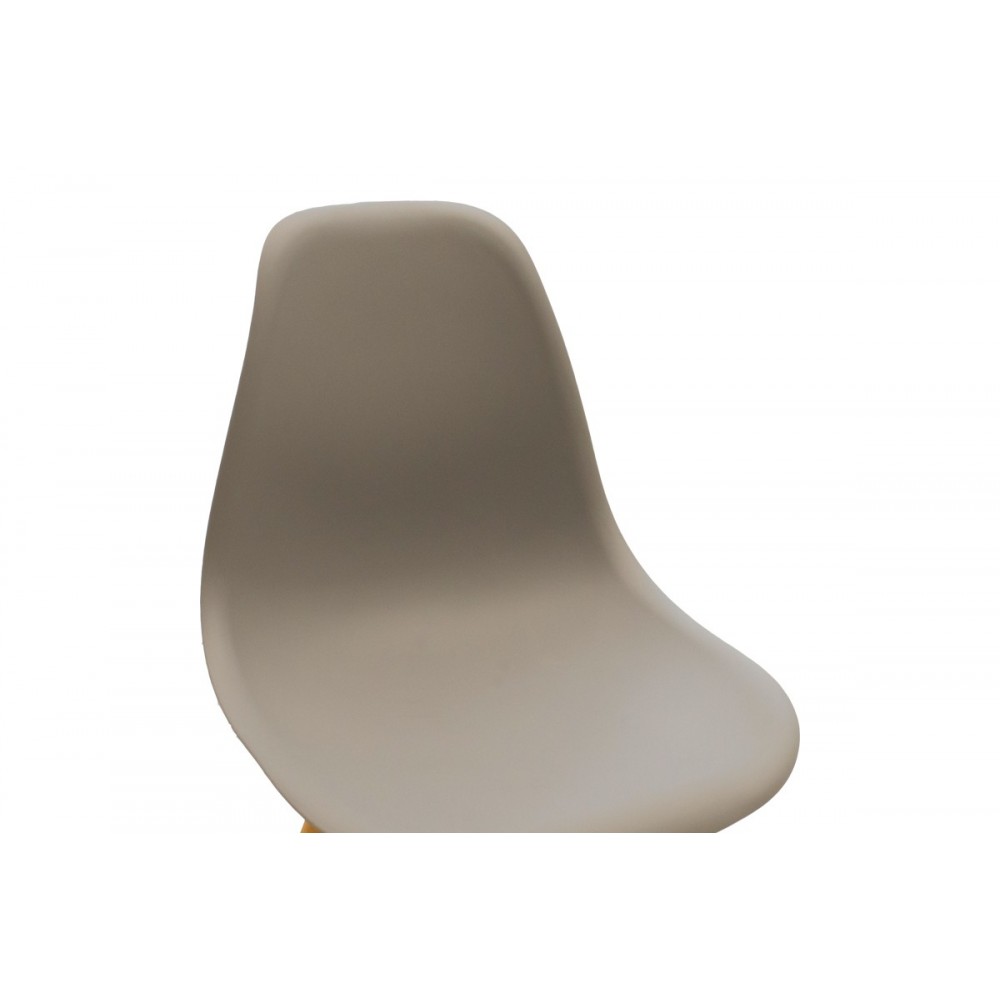 Καρέκλα "JULITA" από pp/ξύλο σε χρώμα καπουτσίνο/φυσικό 46x52x80