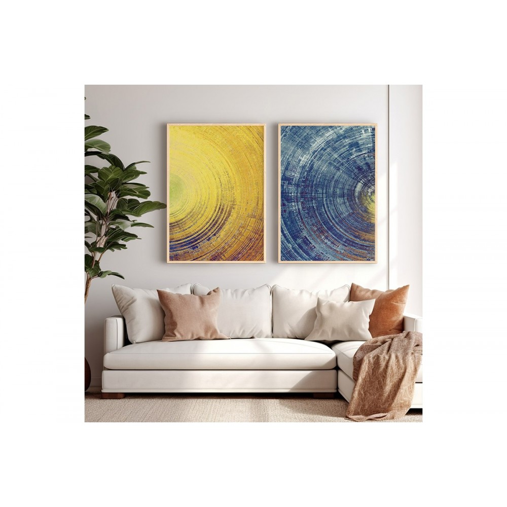 Πίνακας "YELOBLU" δίπτυχος με ψηφιακή εκτύπωση και πλαίσιο 33x1.5x48